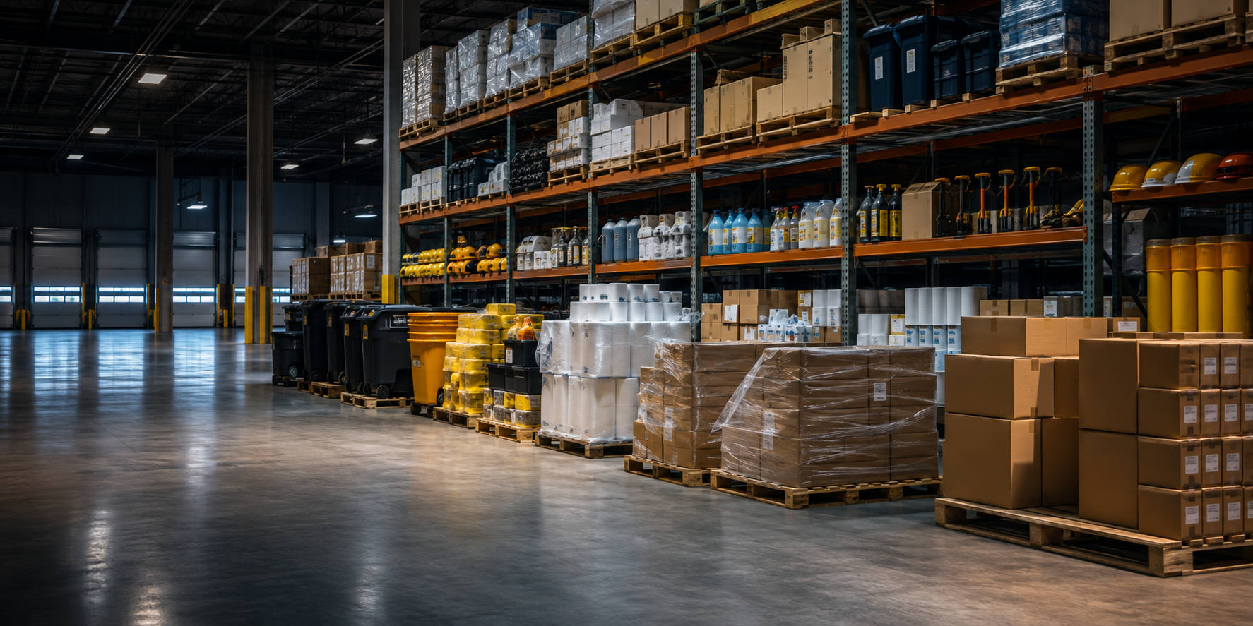 Organized commercial supply warehouse